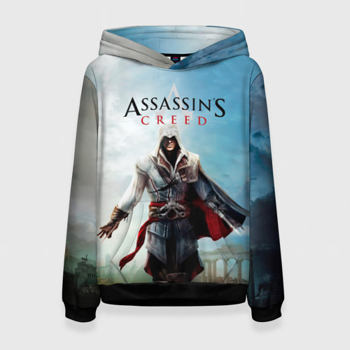 Женская толстовка 3D с принтом Assassins Creed, вид спереди #2
