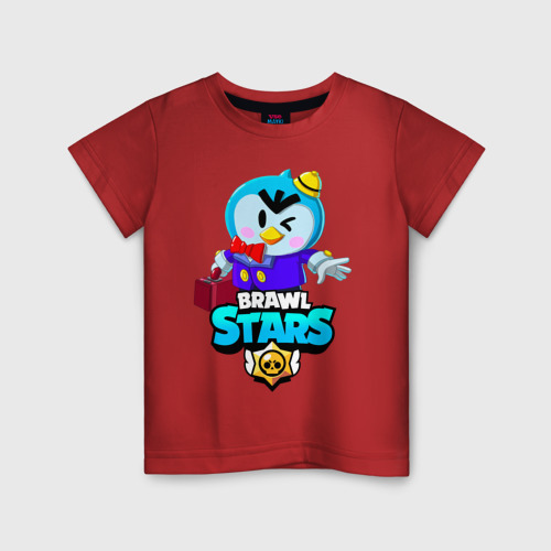 Детская футболка хлопок с принтом BRAWL STARS MRP | БРАВЛ СТАРС МРПИ (Z), вид спереди #2