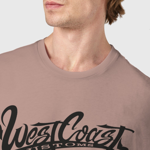 Мужская футболка хлопок с принтом West Coast Customs, фото #4