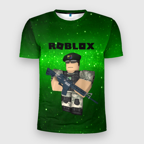 Мужская футболка 3D Slim с принтом Roblox, вид спереди #2