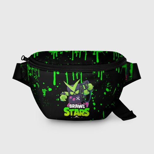 Поясная сумка 3D с принтом BRAWL STARS VIRUS 8-BIT, вид спереди #2
