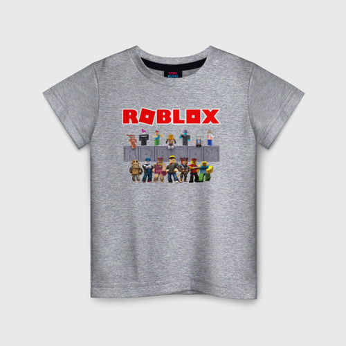 Детская футболка хлопок с принтом ROBLOX, вид спереди #2