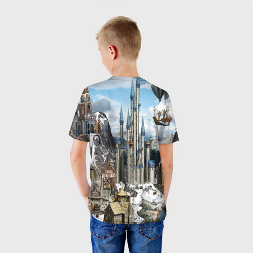 Детская футболка 3D с принтом Heroes, вид сзади #2