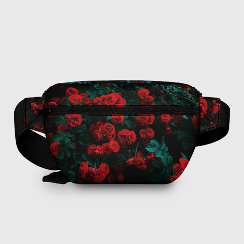 Поясная сумка 3D с принтом Розы, вид сзади #1