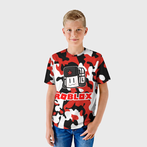 Детская футболка 3D с принтом ROBLOX, фото на моделе #1