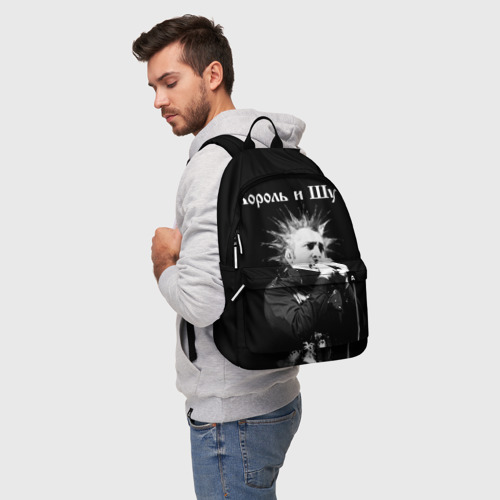 Рюкзак 3D с принтом Король и Шут + Анархия (спина), фото на моделе #1