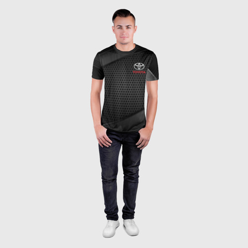 Мужская футболка 3D Slim с принтом TOYOTA / ТОЕТА, вид сбоку #3