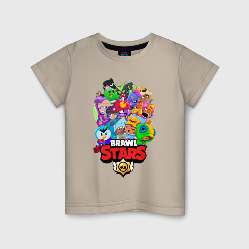 Детская футболка хлопок с принтом Brawl Stars Бравл старс, вид спереди #2