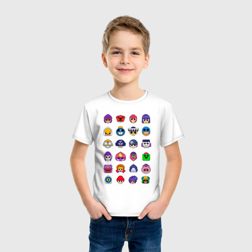 Детская футболка хлопок с принтом Brawl Stars Бравл старс, фото на моделе #1