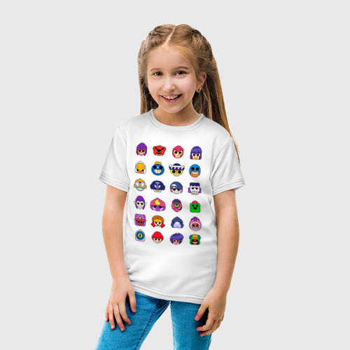 Детская футболка хлопок с принтом Brawl Stars Бравл старс, вид сбоку #3