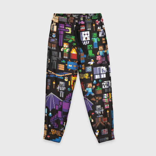 Детские брюки 3D с принтом Minecraft, вид спереди #2