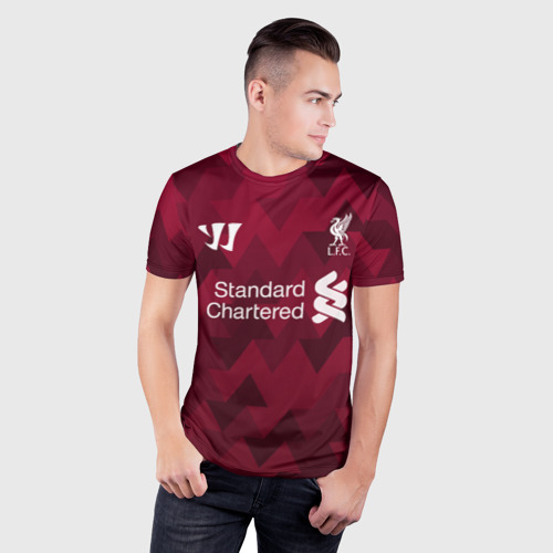 Мужская футболка 3D Slim с принтом Liverpool, фото на моделе #1