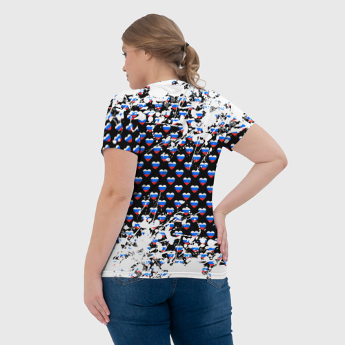 Женская футболка 3D с принтом CountryHumans, вид сзади #2