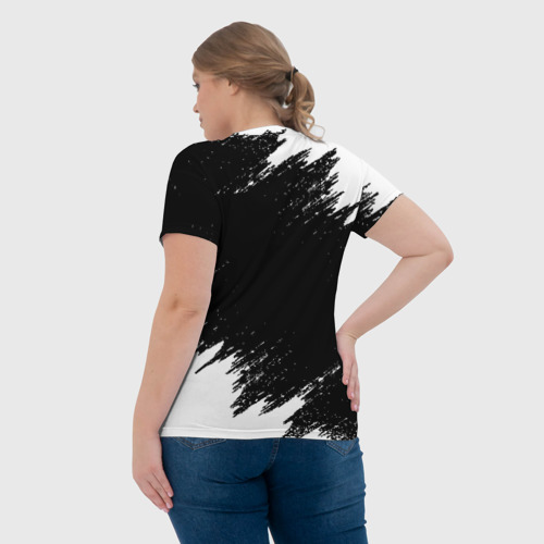 Женская футболка 3D с принтом MERCEDES | МЕРСЕДЕС, вид сзади #2