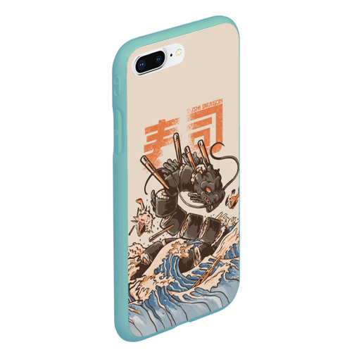 Чехол для iPhone 7Plus/8 Plus матовый с принтом Sushi dragon, вид сбоку #3