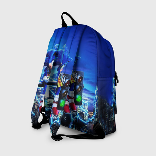 Рюкзак 3D с принтом SONIC, вид сзади #1