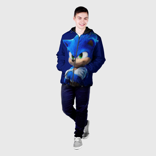 Мужская куртка 3D с принтом SONIC, фото на моделе #1