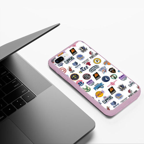 Чехол для iPhone 7Plus/8 Plus матовый с принтом NBA Pattern, фото #5