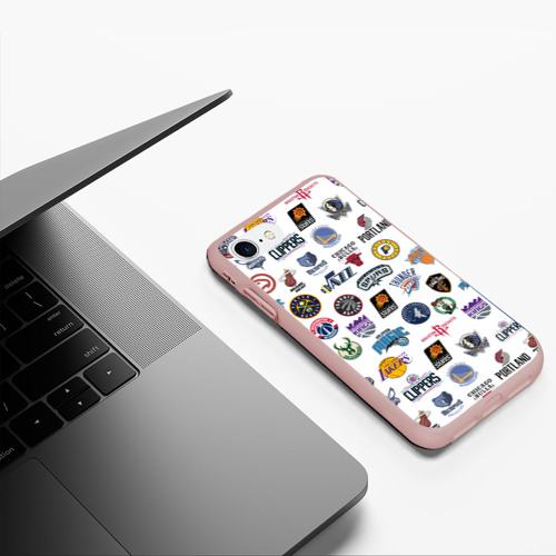 Чехол для iPhone 7/8 матовый с принтом NBA Pattern, фото #5
