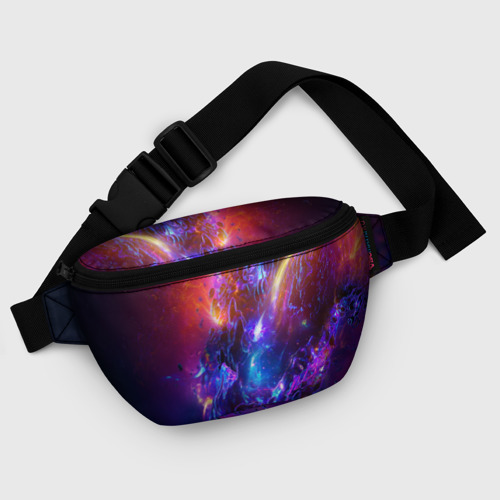 Поясная сумка 3D с принтом Universe Neon, фото #5
