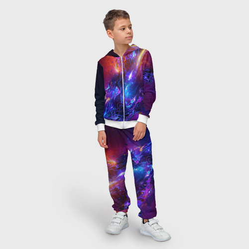 Детский 3D костюм с принтом Universe Neon, фото на моделе #1