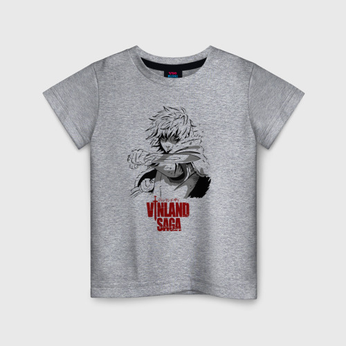 Детская футболка хлопок с принтом Vinland saga Thorfinn, вид спереди #2