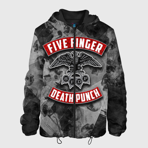 Мужская куртка 3D с принтом Five Finger Death Punch, вид спереди #2