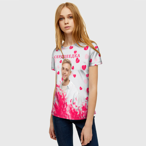 Женская футболка 3D с принтом Егор Крид, фото на моделе #1