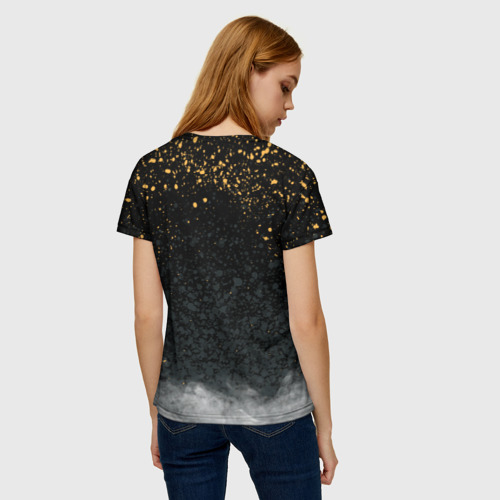 Женская футболка 3D с принтом Стальной алхимик The steel alchemist, вид сзади #2
