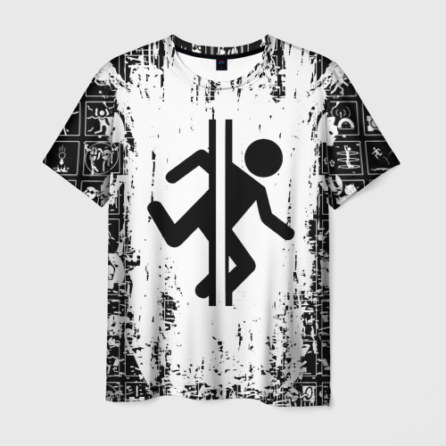Мужская футболка 3D с принтом Portal, вид спереди #2