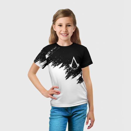 Детская футболка 3D с принтом ASSASSIN`S CREED, вид сбоку #3