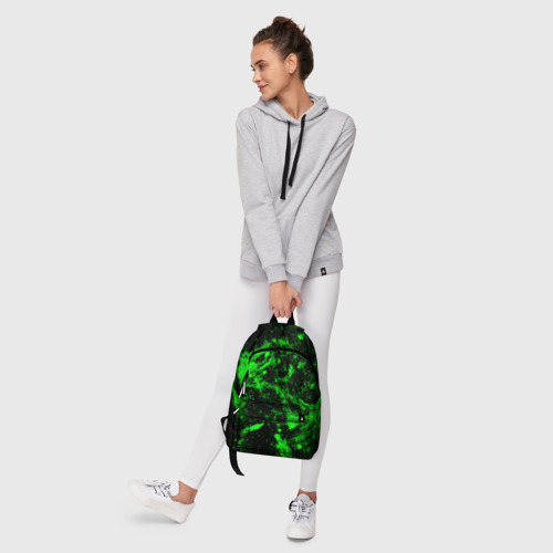 Рюкзак 3D с принтом Зелёная краска, фото #6
