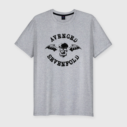 Мужская футболка хлопок Slim с принтом Avenged Sevenfold, вид спереди #2