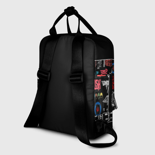 Женский рюкзак 3D с принтом Beatles | Битлз (Z), вид сзади #1