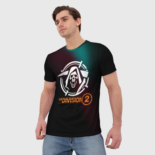 Мужская футболка 3D с принтом The Division 2 Logo, фото на моделе #1