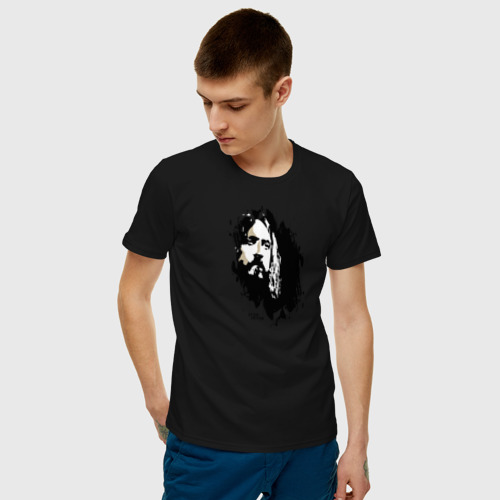 Мужская футболка с принтом Егор Летов, фото на моделе #1