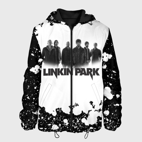 Мужская куртка 3D с принтом Linkin Park+спина, вид спереди #2