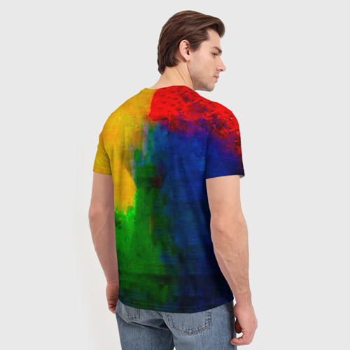 Мужская футболка 3D с принтом Корги, вид сзади #2