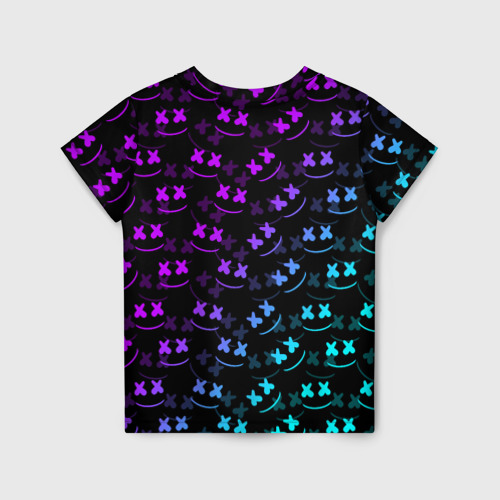 Детская 3D футболка с принтом FORTNITE X MARSHMELLO / ФОРТНАЙТ, вид сзади #1