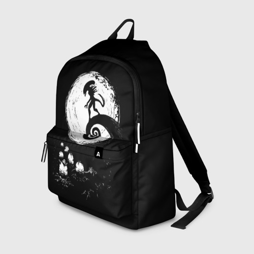 Рюкзак 3D с принтом ЧУЖОЙ | ALIEN (Z), вид спереди #2