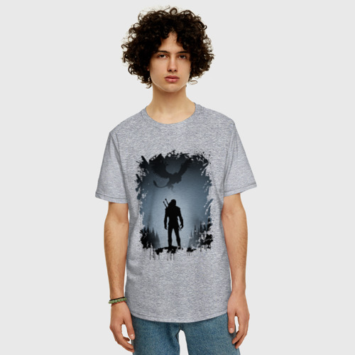 Мужская футболка хлопок Oversize с принтом ВЕДЬМАК | The Witcher, фото на моделе #1