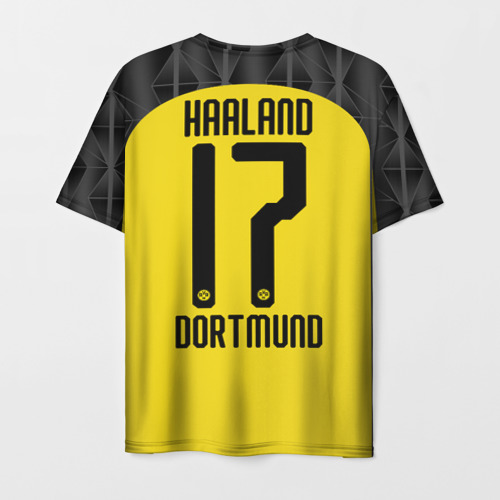 Мужская футболка 3D с принтом Холанд home 19-20 UEFA, вид сзади #1