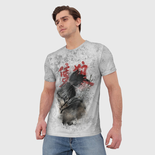Мужская футболка 3D с принтом Sekiro Shadow Die twice, фото на моделе #1