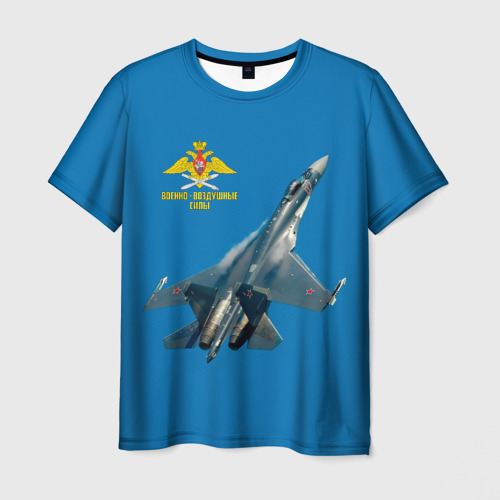 Мужская футболка 3D с принтом ВВС, вид спереди #2