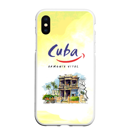 Чехол для iPhone XS Max матовый с принтом Куба, вид спереди #2