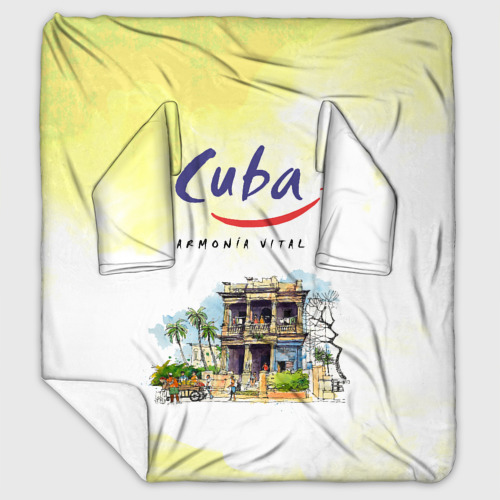 Плед с рукавами с принтом Куба, вид спереди #2