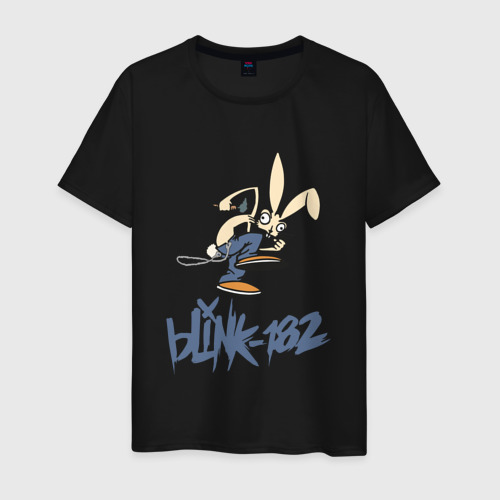Мужская футболка хлопок с принтом BLINK-182 | БЛИНК-182, вид спереди #2