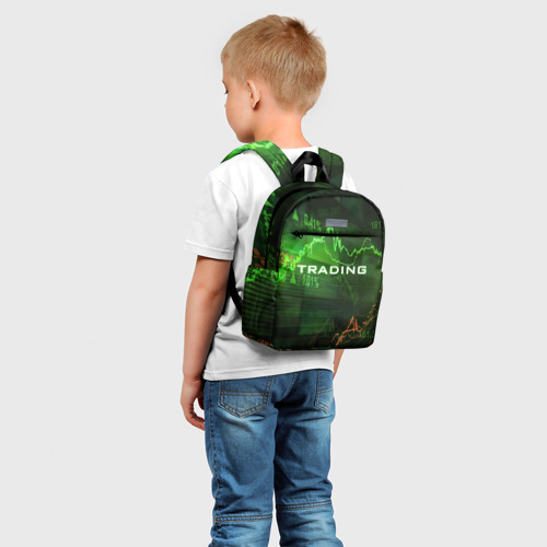 Детский рюкзак 3D с принтом Трейдинг 03, фото на моделе #1
