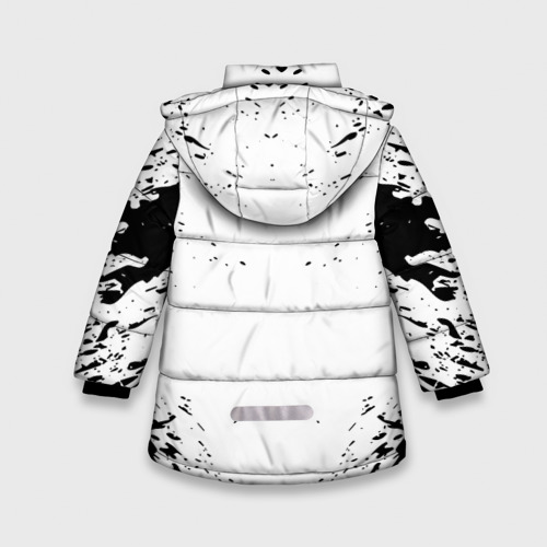 Зимняя куртка для девочек 3D с принтом Guts Berserk blood, вид сзади #1