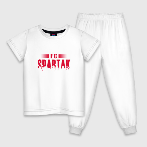 Детская пижама хлопок с принтом FC SPARTAK, вид спереди #2